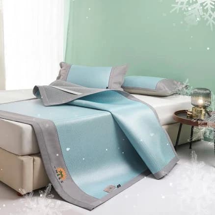 Queen Size Cooling Mattress Pad for Hot Sleeper, Ultra Cold Tech Fiber Cool Mattress Cover, Smooth Noiseless Cooling Mattress Protector, 16'' Deep