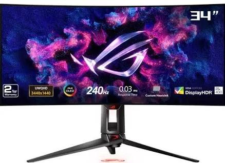 ASUS ROG Swift 34" OLED Ultrawide 800R Curved Gaming Monitor PG34WCDM