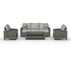 Ashley Furniture Oasis Court Outdoor Sofa/Chairs/Table Set (Set of 4)