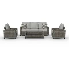 Ashley Furniture Oasis Court Outdoor Sofa/Chairs/Table Set (Set of 4)