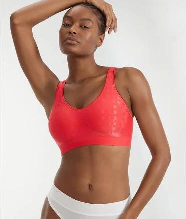 Bali Comfort Revolution Smart Sizes Bralette - Womens - Evening Blush Dot - Small