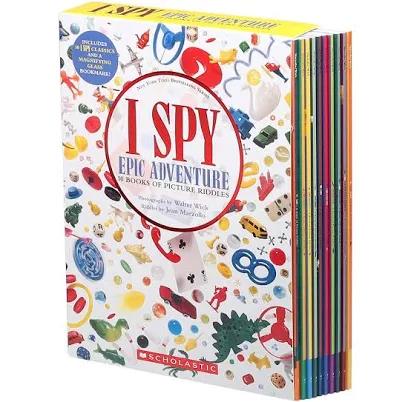 I Spy Epic Advanture 10 Books of Picture Riddles Box Set with Free Magnifying Glass Bookmark