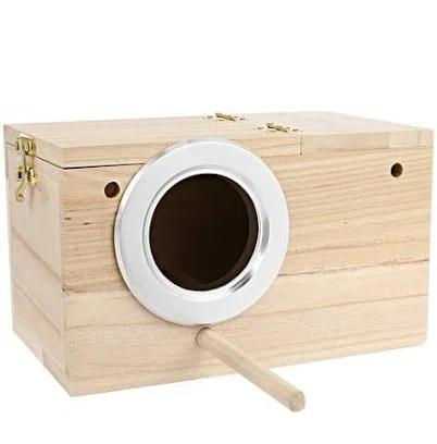 POPETPOP Wooden Wild Bird Nest Box