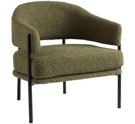 World Market Rylan Curved Back Faux Sherpa Chair