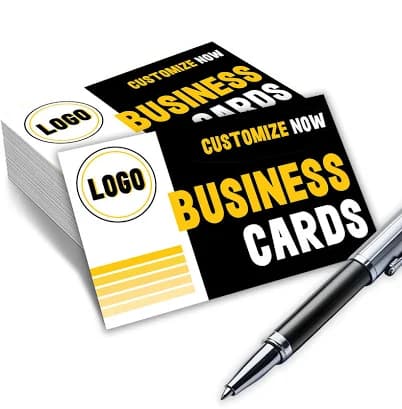 Business Cards Customize with Your Logo Custom Business Cards 1000 500 200 100Pcs for Small Business Customized Double-Sided Printing Waterproof