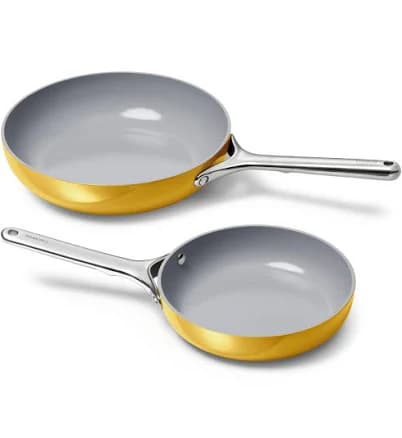 Caraway Fry Pan Duo - Nonstick Ceramic Frying Pan (8" & 10.5”) - Non Toxic, PTFE & PFOA Free - Oven Safe & Compatible with All Stovetops (Gas,