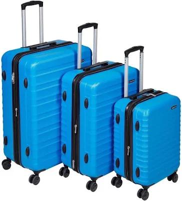 Amazon Basics 3-Piece Luggage Set Hardshell Suitcases With Wheels