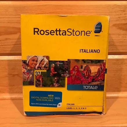 Rosetta Stone Complete In Box ~ V.4 ~ Levels 1 - 5 Italiano - Electronics | Color: Gold