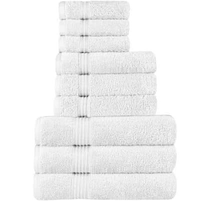 Latitude Run Glennet Heritage Certified Egyptian Cotton Plush Absorbent 9 Piece Bathroom Towel Set