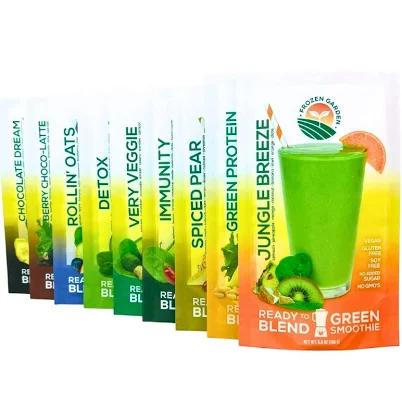 Green Smoothie Variety Pack (9 Smoothies) - Healthy Green Smoothies - Spinach and Kale Smoothies | Pre Made Frozen Smoothie Packs | Frozen Garden