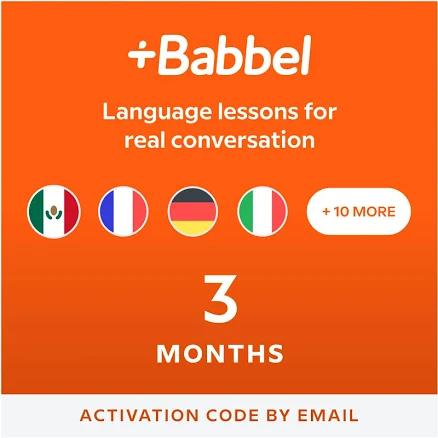 Babbel Language Learning Software - Learn to Speak Spanish, French, English, & More - All 14 Languages Included, Audio Lessons - Compatible with iOS