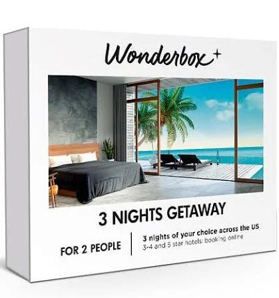 WonderBox Original Gift Idea 3 Nights Getaway Experience Gift