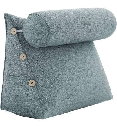 VERCART Bed Wedge Pillow Adjustable Reading Throw Cushions for Sleeping Triangular Bedrest Lumbar Neck Back Support Pillows with Removable Linen