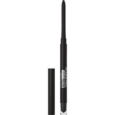 Maybelline Tattoo Studio Automatic Gel Pencil Waterproof Eyeliner - 10 Pitch Black - 0.01oz