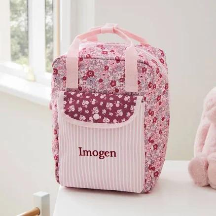 Personalized Pink Floral Backpack