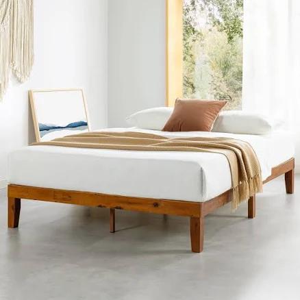 Mellow Naturalista Classic Solid Wood Platform Bed with Wooden Slats