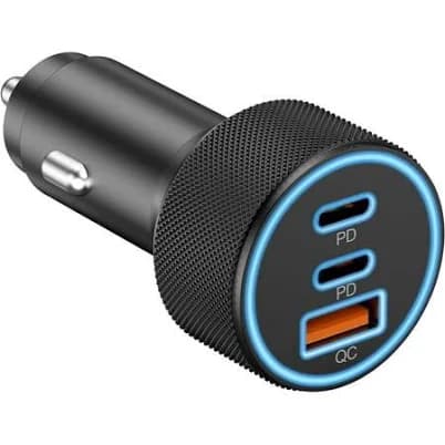 3-Port Dual USB Type C Ports PD QC Charging USB A Total 67 W
