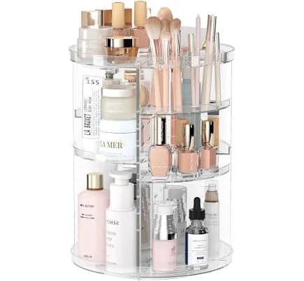 Rebrilliant DIY 8 Adjustable Layers Spinning Skincare Organizer