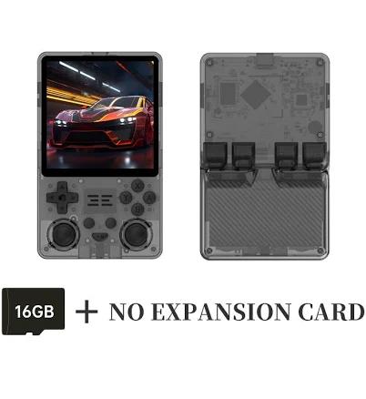 POWKIDDY RGB20SX Handheld Game Console 143*87*22MM / Transparent Black 16GB No Expansion Card / ABS