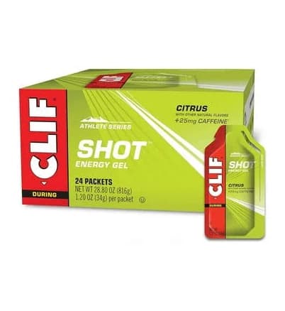Clif Shot - Energy Gels - Citrus Flavor - 25mg Caffeine- Non-GMO - Quick Carbs & Caffeine for Energy - High Performance & Endurance - Fast Fuel for