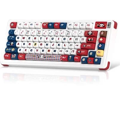 MageGee AIR75 Wireless Creamy Mechanical Keyboard, Gasket Structure, 2.4G/USB-C/BT5.0 Hot Swappable Custom Keyboard, RGB Backlit Gaming Keyboard for