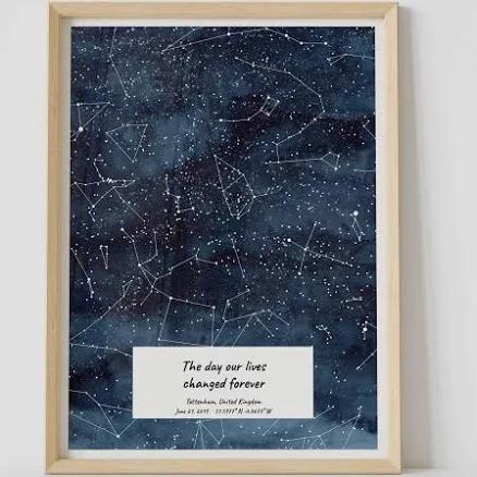 Create Your Own Personalized Star Map - Any Date And Location