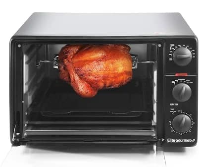 Elite Cuisine Countertop Toaster Oven with Rotisserie
