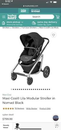 Maxi Cosi Stroller Lila In Black