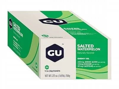 GU Energy Gels Box of 24 Salted Watermelon w caffeine