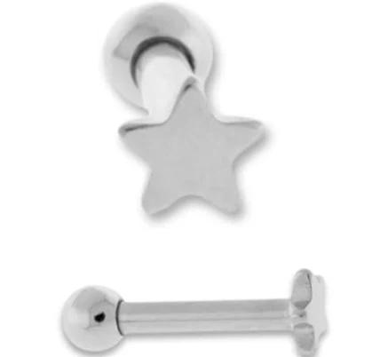 Star Tragus Cartilage Barbell