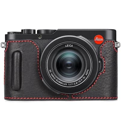 MUZIRI KINOKOO Case for Leica D-LUX 8 Camera - Retro Style Genuine Leather Half Protective Case for Leica D LUX 8/ D-LUX8 Camera - with Opening