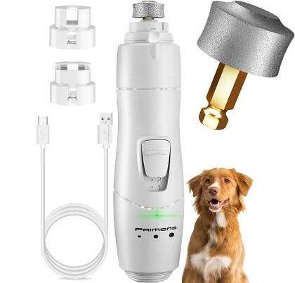 Dog Nail Grinder with LED Light, Rechargeable Dog Nail Grinder for Large Dogs, Medium & Small Dogs, Professional Pet Nail Grinder for Dogs Quiet