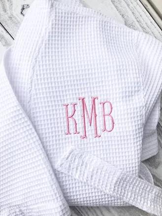 Personalized Monogrammed Waffle Robe