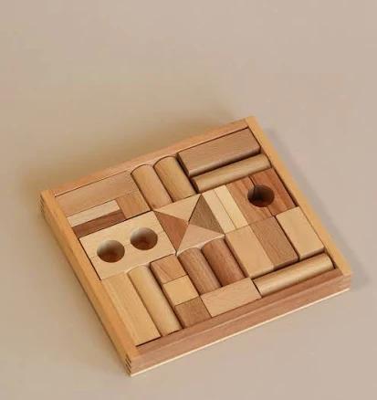 Odin Parker Wooden Building Blocks with Tray