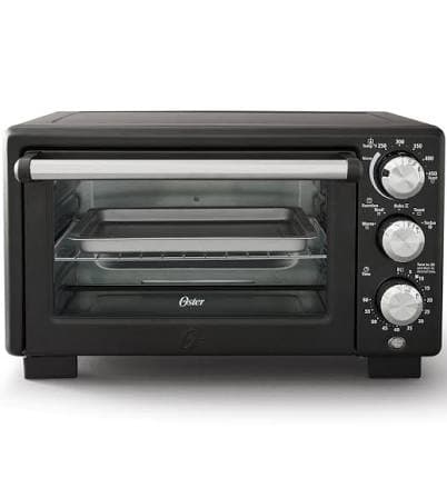 5-in-1,4 Slice Countertop Convection Toaster Oven in Matte Black