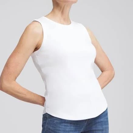 Chico's Women's Ribbed High Neck Tank Top