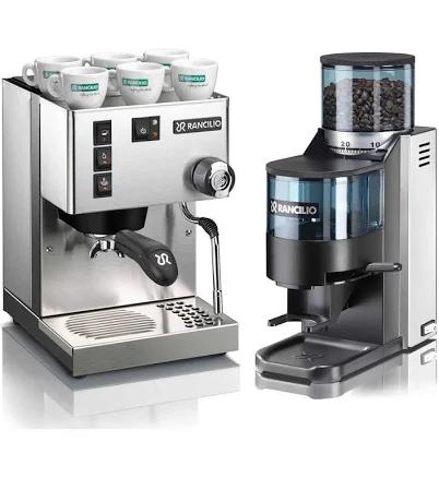 Rancilio Silvia Espresso Machine and Rocky SS Coffee Grinder with Doser Set