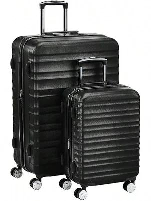 Amazon Basics 2 Piece Hardside Spinner Suitcase Luggage with Wheels