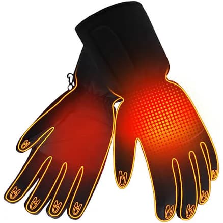 Winter Rechargeable Electric Warm Heated Gloves Men Women Battery Powered Heating Gloves,Waterproof Touchscreen Thermal Insulated Heated Gloves for