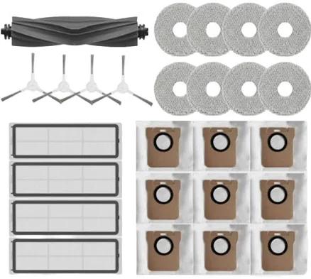 INF Spare Parts Accessories for Dreame L10s Ultra/S10 Pro, Suitable for Xiaomi Robot Vacuum x10 Plus, 1x Main Brush, 4X Filter, 4X Side Brush, 8X