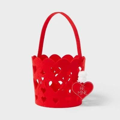 Spritz Felt Heart Valentine's Day Basket