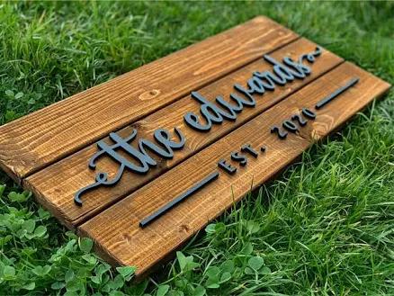 Personalized Family Name Sign