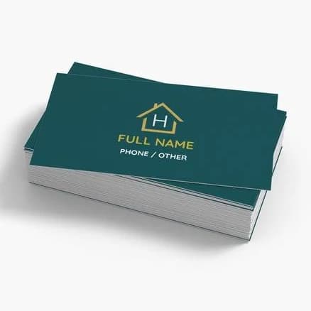 Custom Bamboo Business Cards | 50 qty | VistaPrint | Design: Gray, Home Staging, Real Estate Agents, Real Estate, Industry