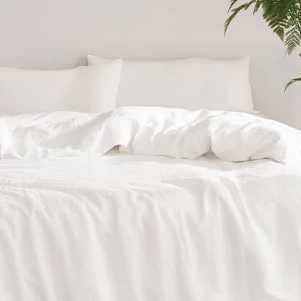 Belgian Flax Linen and Viscose Luxury Oversized Duvet Cover Byourbed Color: White Size: King Duvet Cover