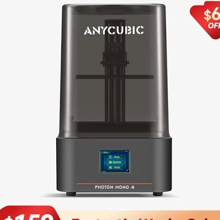 ANYCUBIC Photon Mono 4 Resin 3D Printer 7'' 10K Mono LCD Screen with Stable LighTurbo Light Source