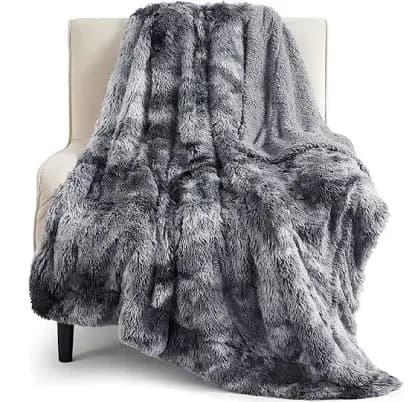 Bedsure Fuzzy Blanket Queen Size Soft and Sherpa and Faux Fur