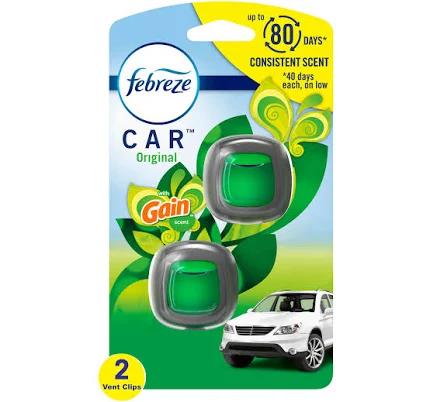 Febreze Car Vent Clip Gain Original Scent 2-Pack