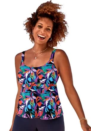Swimsuits For All Women's Flared Tankini Top