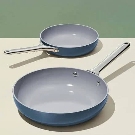 Fry Pan Duo In Navy | Non-Stick, Non-Toxic, PFAS-Free Ceramic Pans | Induction-Compatible For Healthy Cooking | Caraway