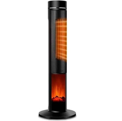 Nordic Hygge Ceramic Tower Space Heater with Thermostat